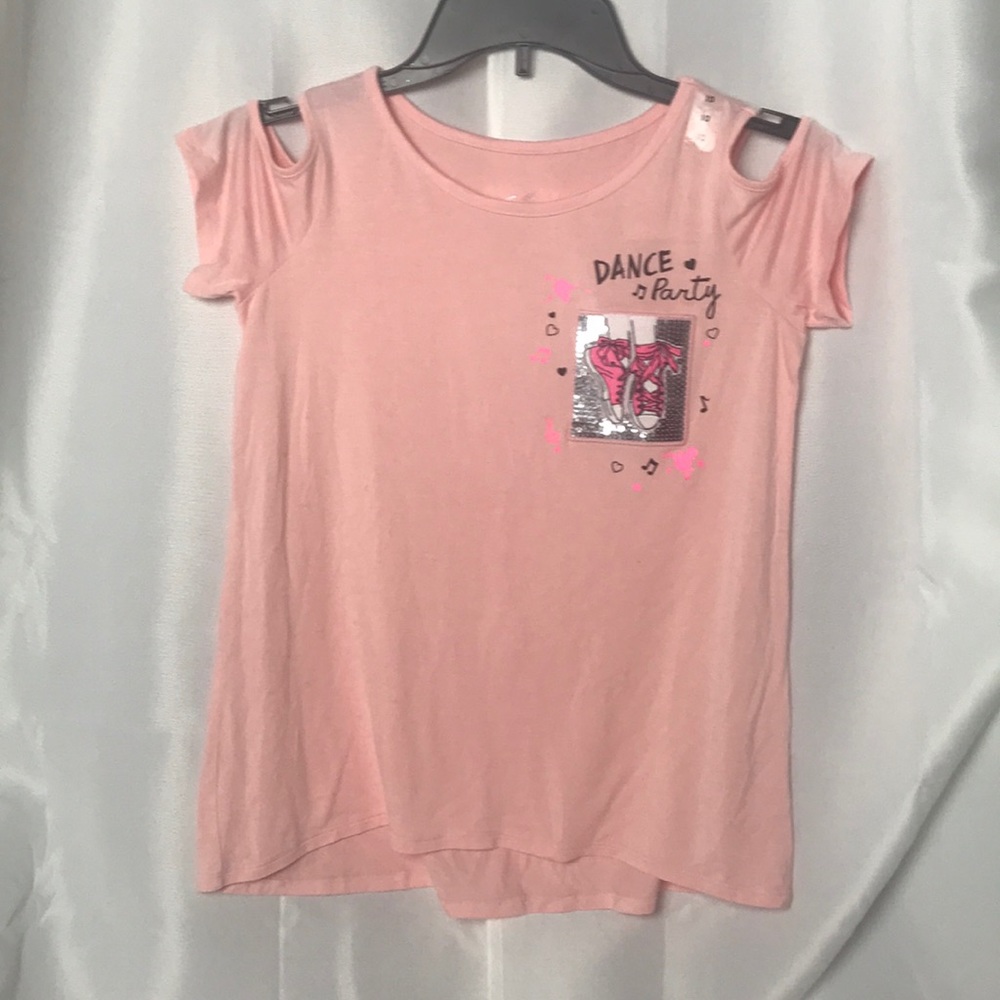 Pink cold shoulder T-shirt *NWT*